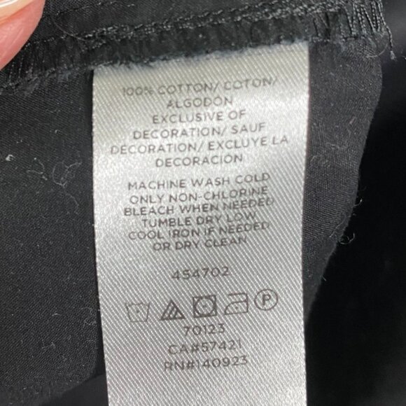 Loft Womens Black Embroidered Blouse with Bell Sleeves Size XS Boho Fairy Y2K - Picture 4 of 8